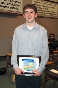 February Student of the Month Danny Stokes.