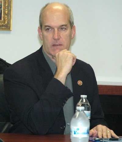 U.S. Rep. Rick Larsen hears from Marysville city officials Oct. 30.