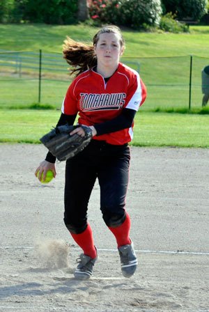 M-P’s Monica Clow pitches to a Bearcat during the 4A District 1 Championship game against Monroe on May 17.