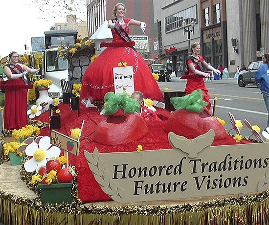 The Marysville Strawberry Festival float won the Spirit Award at the Daffodil Parade in Tacoma