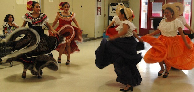 The traditional Flamenco dancers of Herencias Mexicanas in Marysville and Lake Stevens perform at the ninth annual Cinco De Mayo celebration at Totem Middle School May 1.