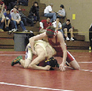 M-P junior Brian Donaldson led the whole way against Colton Elliot of Oak Harbor