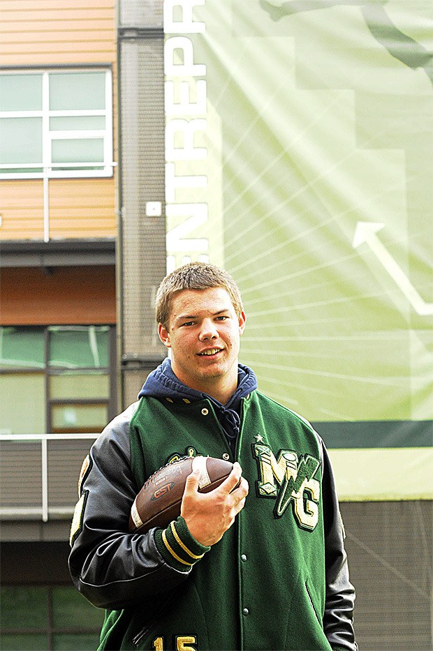 Marysville Getchell defensive end John Clark is being looked at by Pac 12 universities. But first he wants to lead his team to the state playoffs in high school.