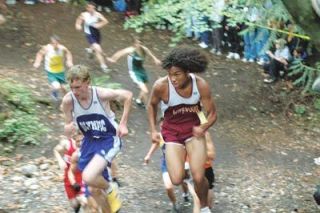 Terrence Ordonez runs through the gulch