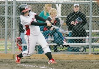 Courtney Perrine scored only one of Marysvilles 12 runs against Kamiak but it was a big one  a home run  in the fifth inning.
