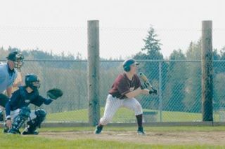 Junior shortstop Marcus Harkins gets to first on this bunt in the second inning