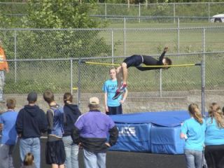 Post middle school athlete Max Bryson clears 6-5 1/4 in a postseason meet in Mount Vernon.