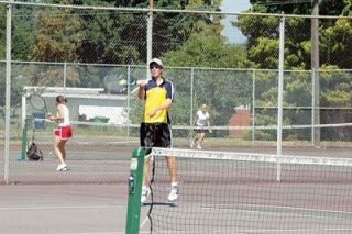 Marysville junior tennis player Joe Dyer brought his A-game when he won his match 8-3 against a Kla-Ha-Ya opponent July 27.