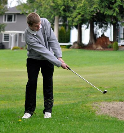 M-P senior Conner Martinis scored a 45 during the April 12 Wesco North golf tournament at the Gleneagle Golf Course in Arlington.