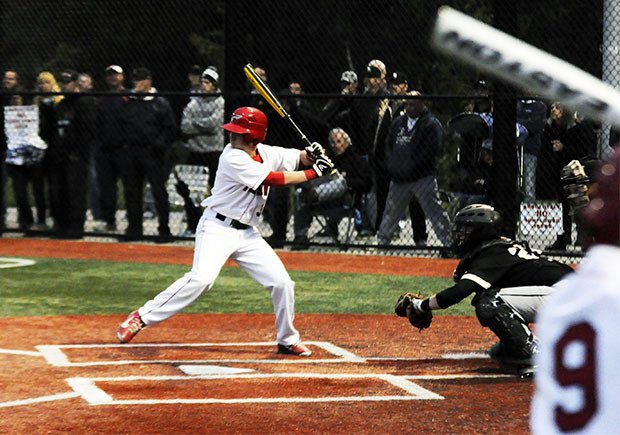 Marysville-Pilchuck's Trent Tinglestad pulls back to swing.