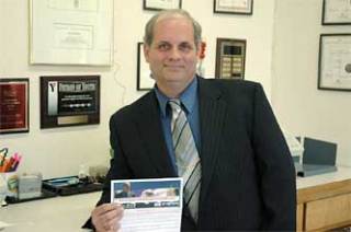 Having brought with him some of his campaign literature