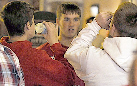 Marysville Pilchuck students hang out at the Hillside Church Monday. They can get a free breakfast and lunch this week there.
