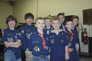 Cub Scouts from Dens 1 and 3 of Pack 173
