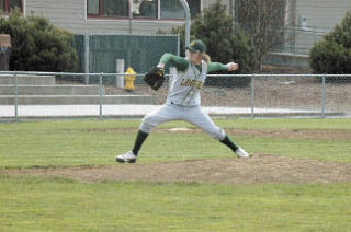Senior Skye Schillhammer threw a complete game in Darrington’s 7-2 win in the first game of a doubleheader at La Conner.