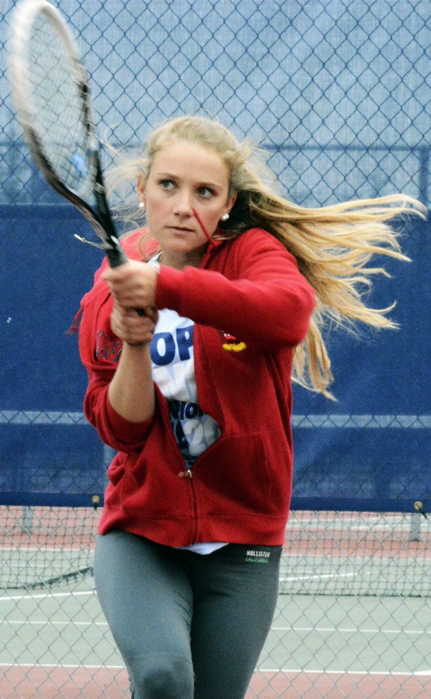 Brandon Adam/Staff PhotoJunior Livia Markwart has been an instant impact since joining Arlington’s tennis team this season.