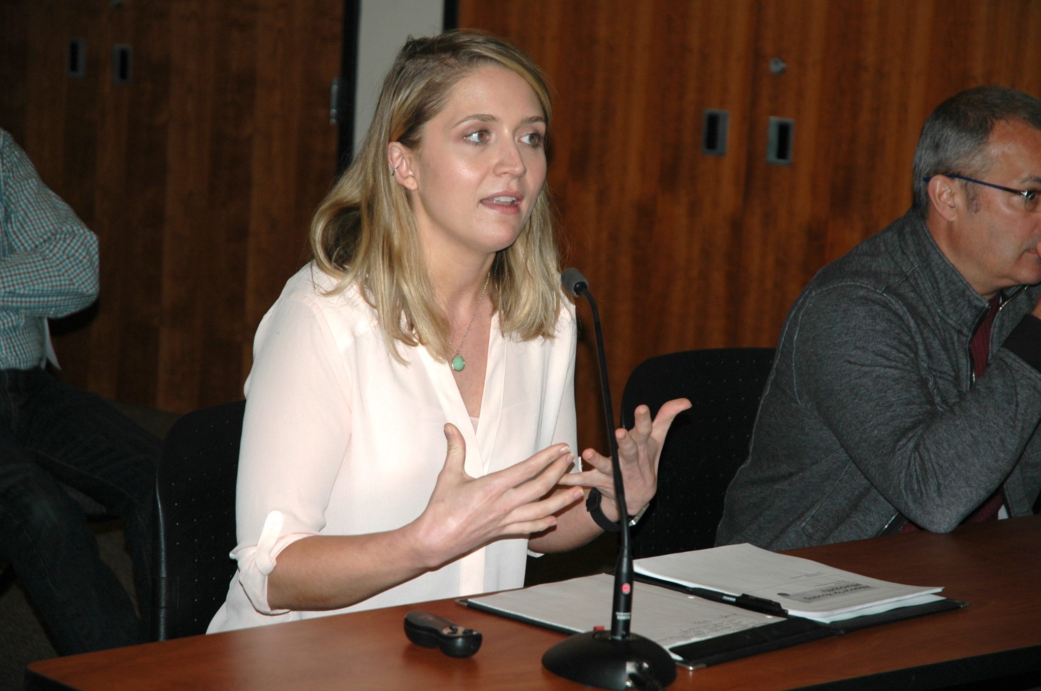 Kirk Boxleitner/Staff PhotoKristina Gallant talks to the Arlington City Council.