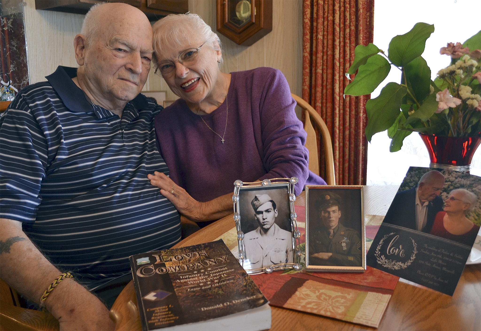 Farlan Nubarry with his bride-to-be Bonnie.