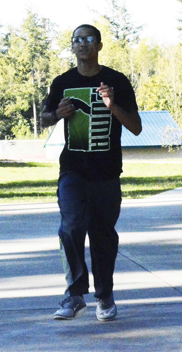 Brandon Adam/Staff PhotoZachary Arcaro-Frazier of Marysville Getchell runs for competition and his health.