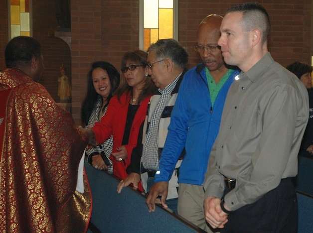 Those at the service included