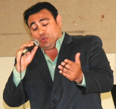 Latino tenor Jose Iniguez sang Italian opera arias and Mexican mariachi boleros at Totem Middle School May 6.