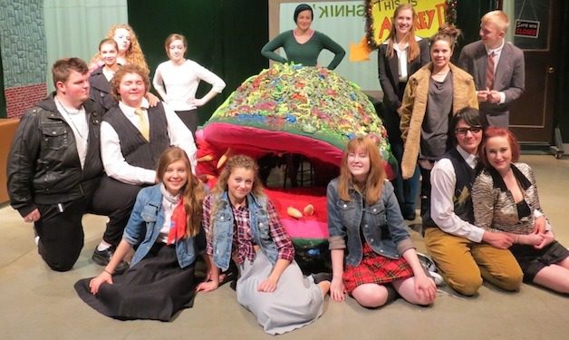 The cast of the Marysville-Pilchuck High School Drama Club’s production of ‘Little Shop of Horrors.’