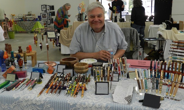 Wood artist John Goodwin displayed a selection of hand-turned pens and other accessories at last year's 'It's Raining Art' event in Marysville.