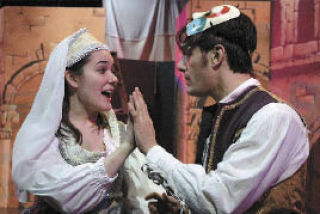 Leilani Aileene Saper plays Juliet and Brandon Petty is Romeo in the Seattle Shakespeare Company’s production of “Romeo and Juliet” to be presented 7 p.m.