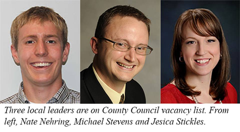 3 local leaders on county council list