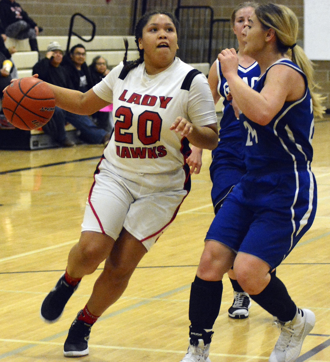 Aliyah Jones of the Tulalip Heritage girls basketball team drives for a layup. Brandon Adam/Staff Photo