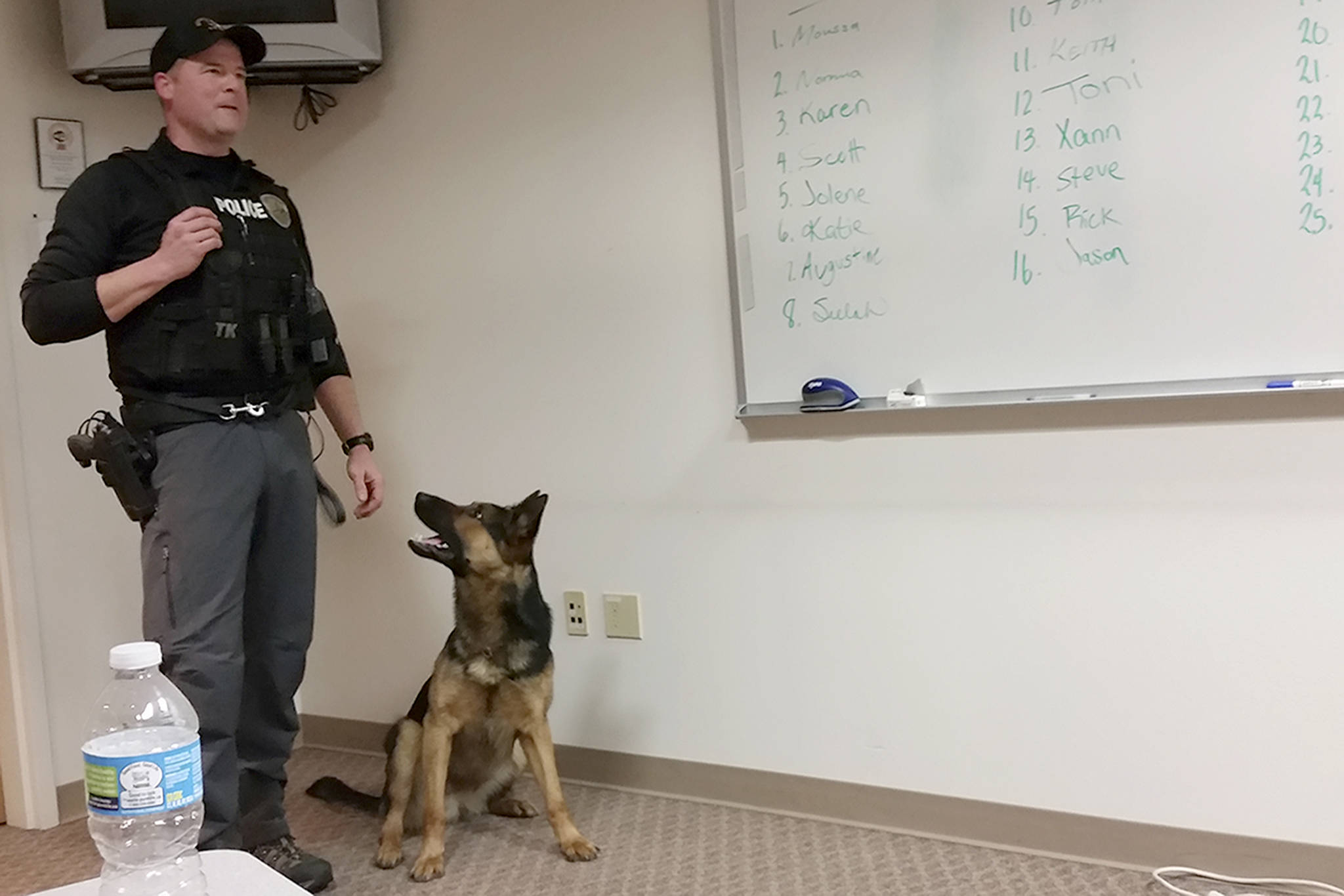 K-9 dogs must obey commands of their trainers