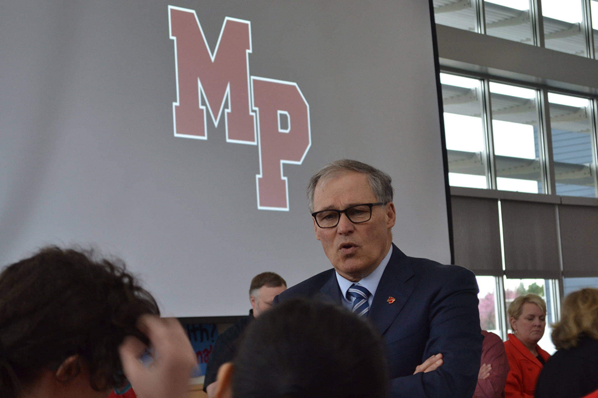 Inslee talks about mental health needs of students statewide in visit to M-P (slide show)