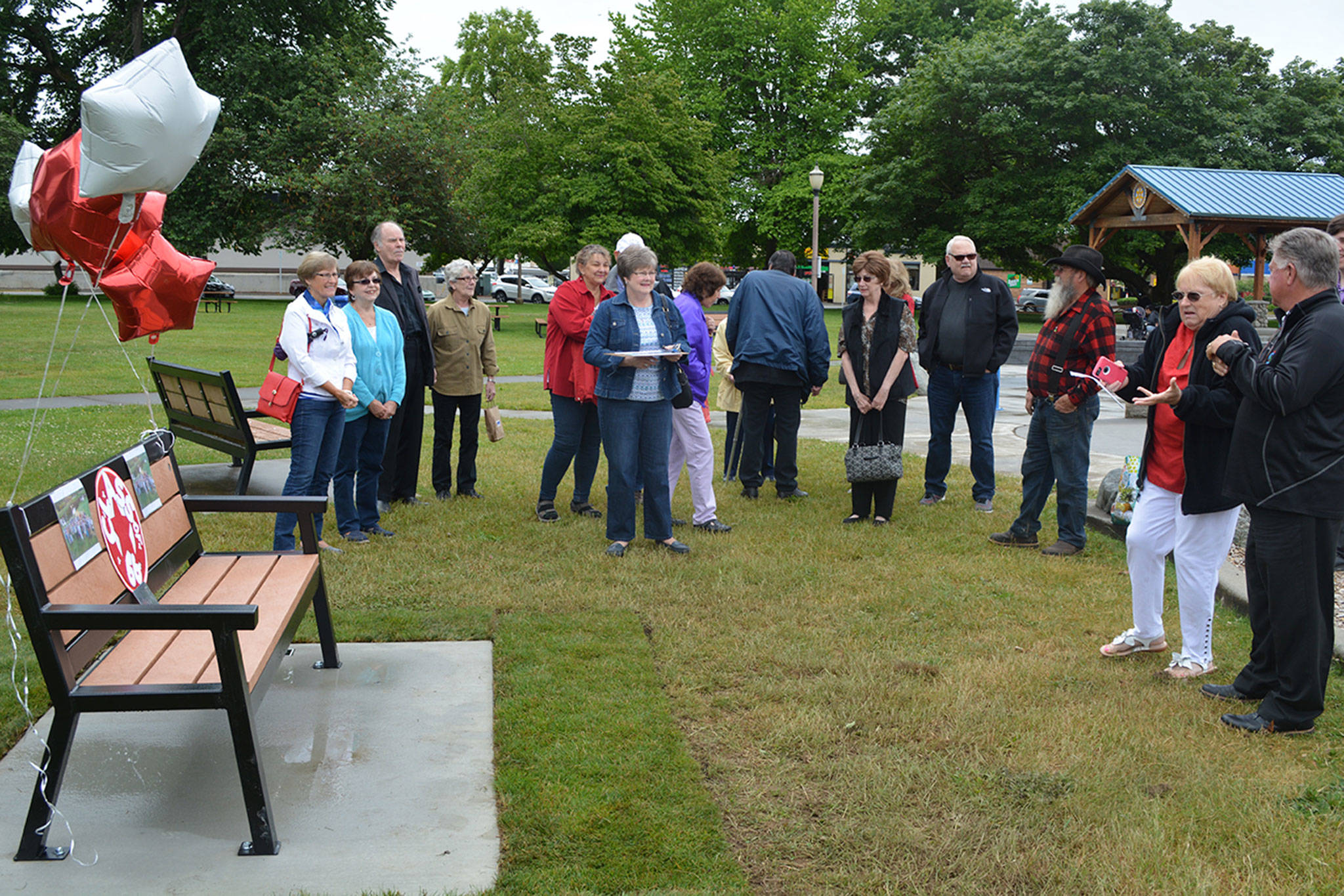 Mom whose son died in Vietnam 1st to sit on Class of 1966 memorial bench