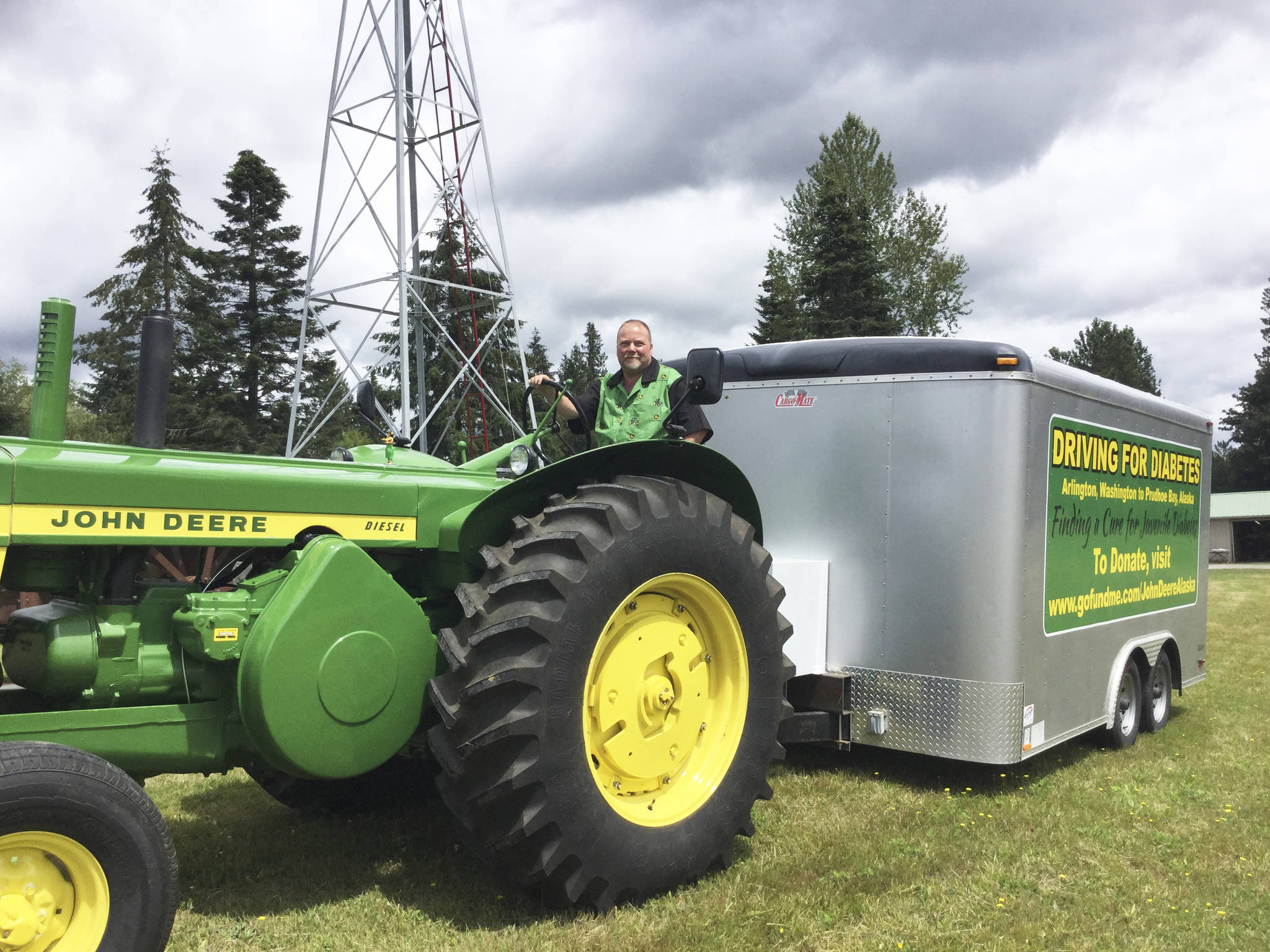 North to Alaska: Arlington man driving tractor to tip of Alaska and back to raise $500K for cure for juvenile diabetes
