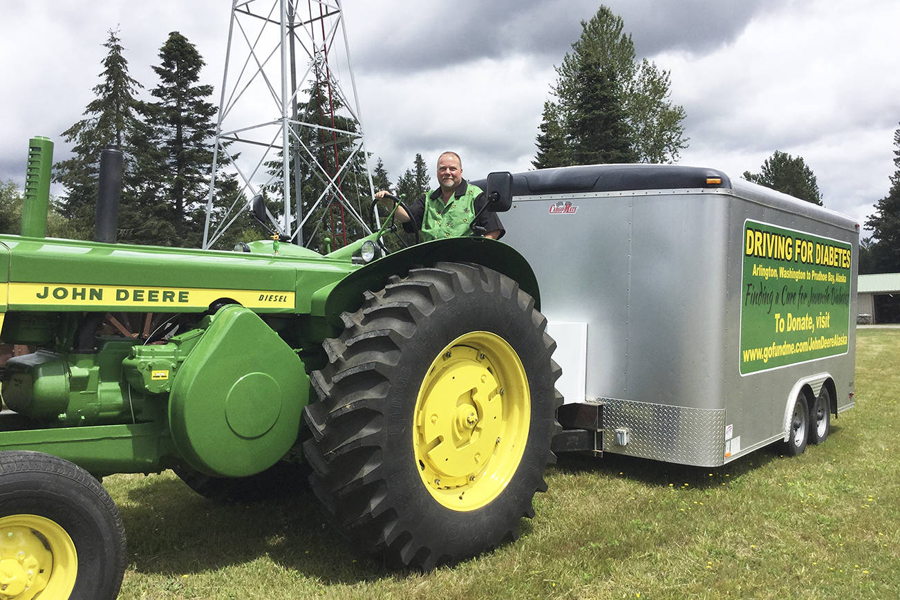 North to Alaska: Arlington man driving tractor to tip of Alaska and back to raise $500K for cure for juvenile diabetes