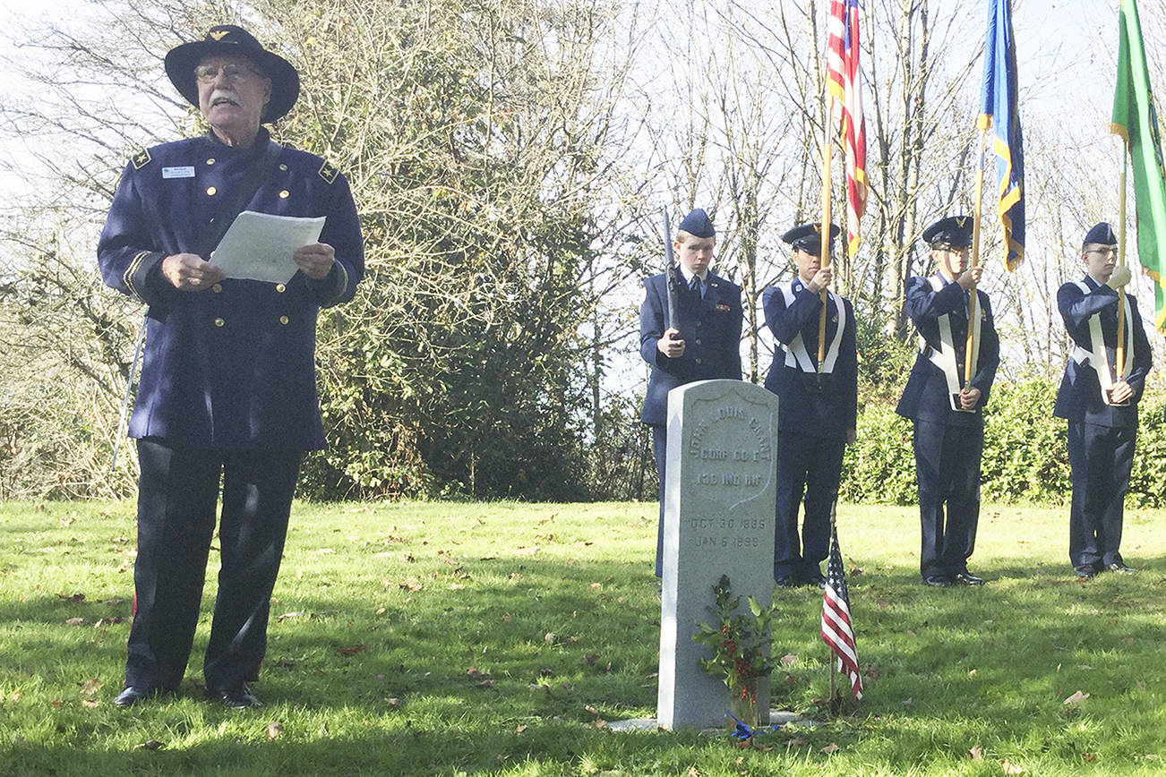 Grave of Civil War soldier re-dedicated in Arlington Pioneer Cemetery (video)