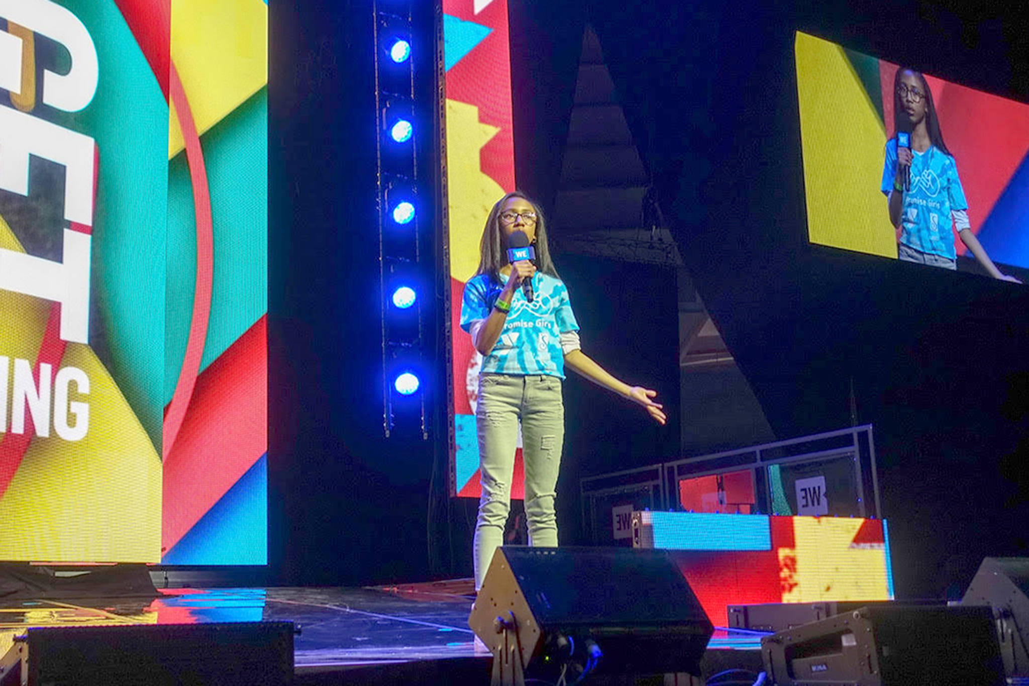 Casey Emory of Marysville on stage at the Tacoma Dome. (Courtesy Photo)