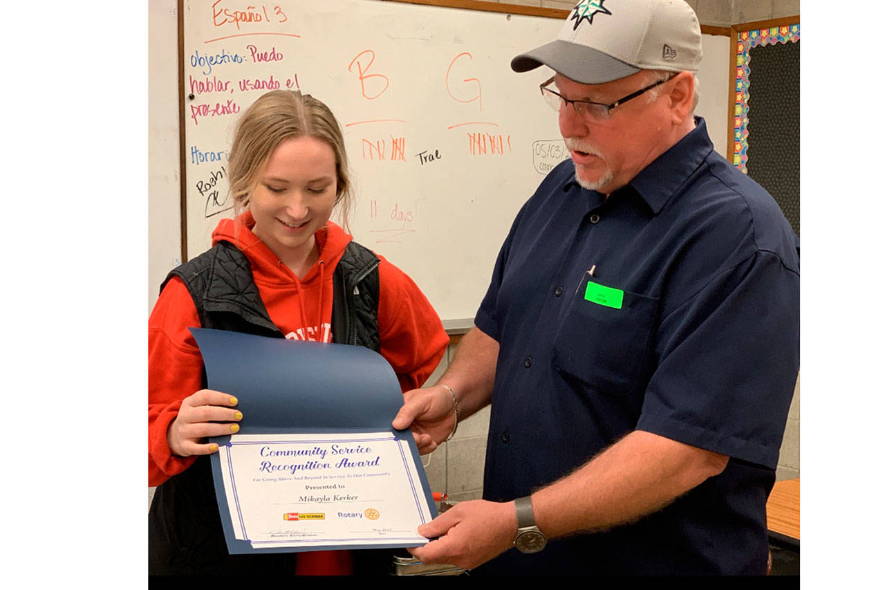 M-P student Community Service Award winner