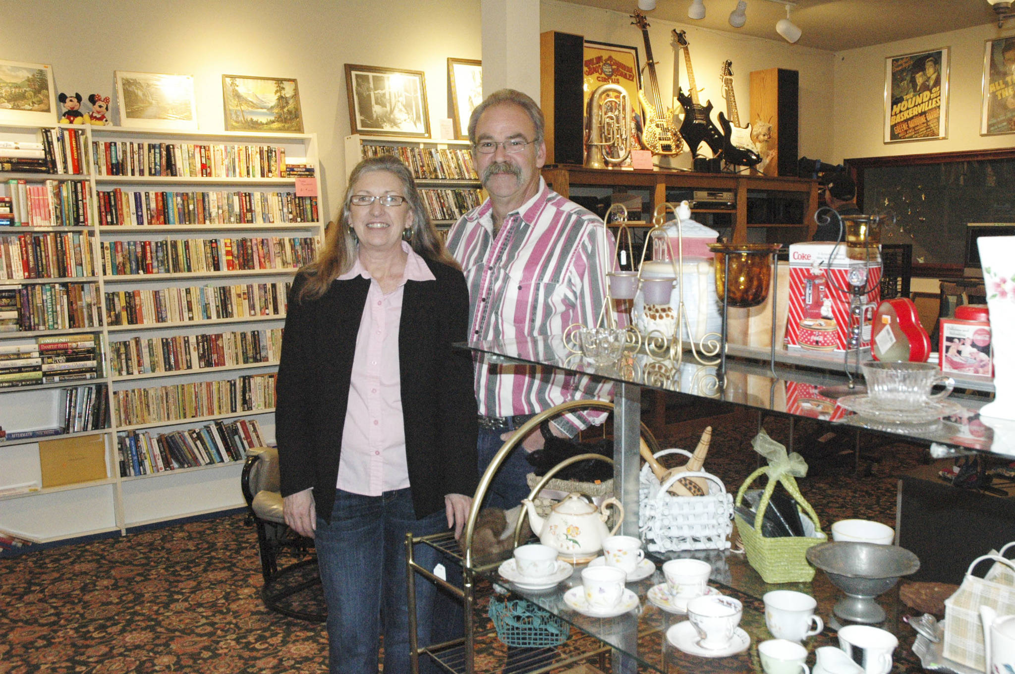 File Photo                                 Becky and Jeff Phebus when the Lil Thrift opened.
