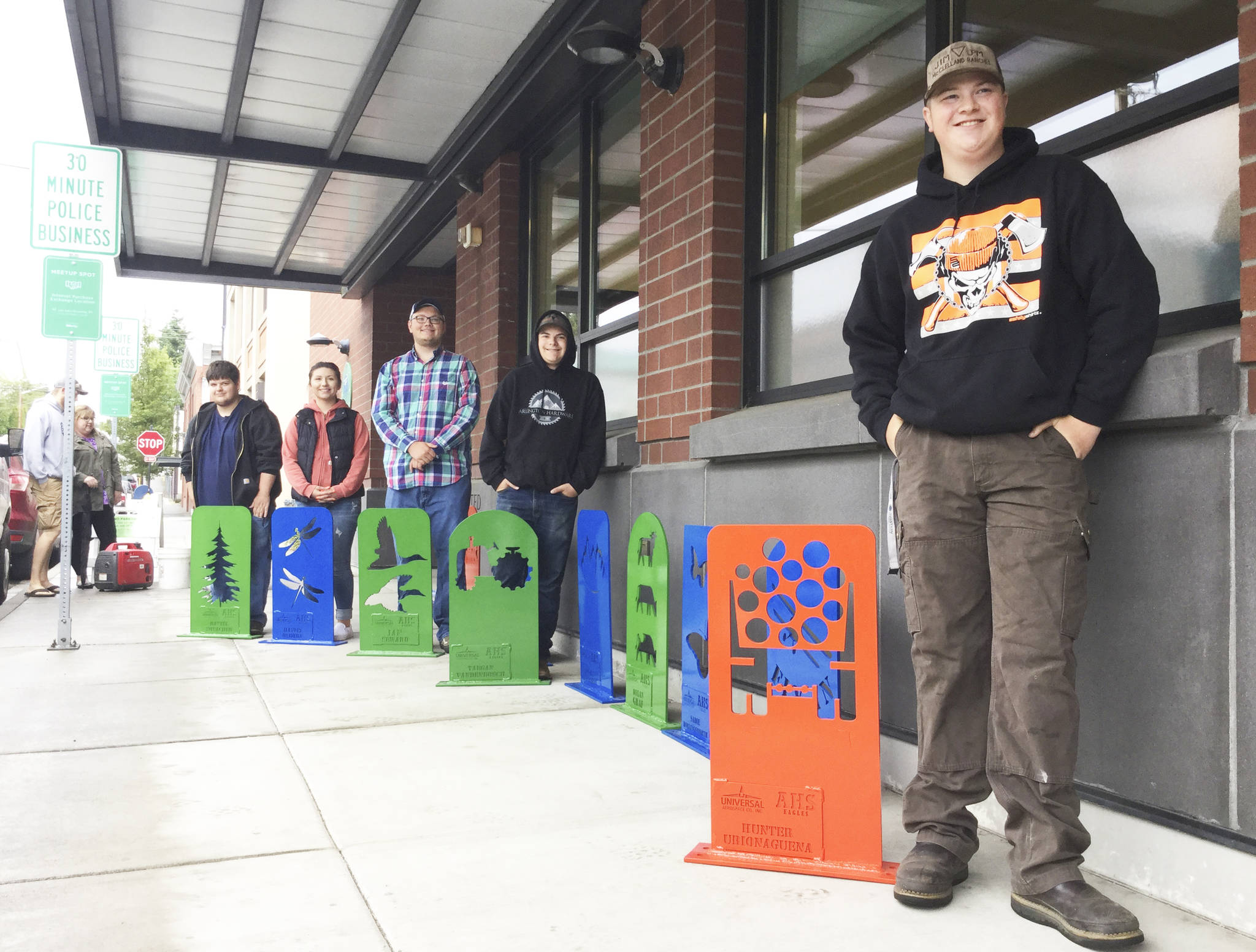 AHS students’ bike racks add colorful legacy for downtown