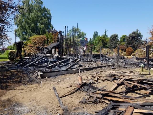 Before and after photographs of the fire and nature’s recovery at Steve Smith’s house. (Courtesy Photos)