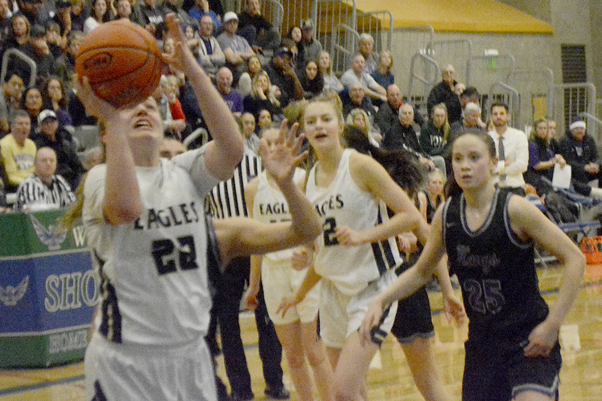 Eagle girls in a rout, play at state Thursday night