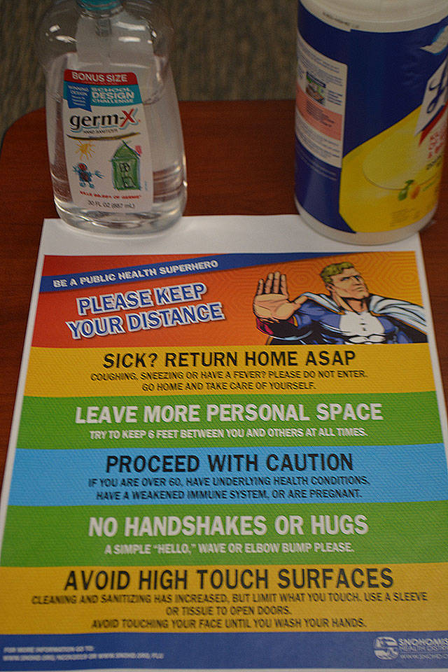 A flyer encouraged visitors to be clean.